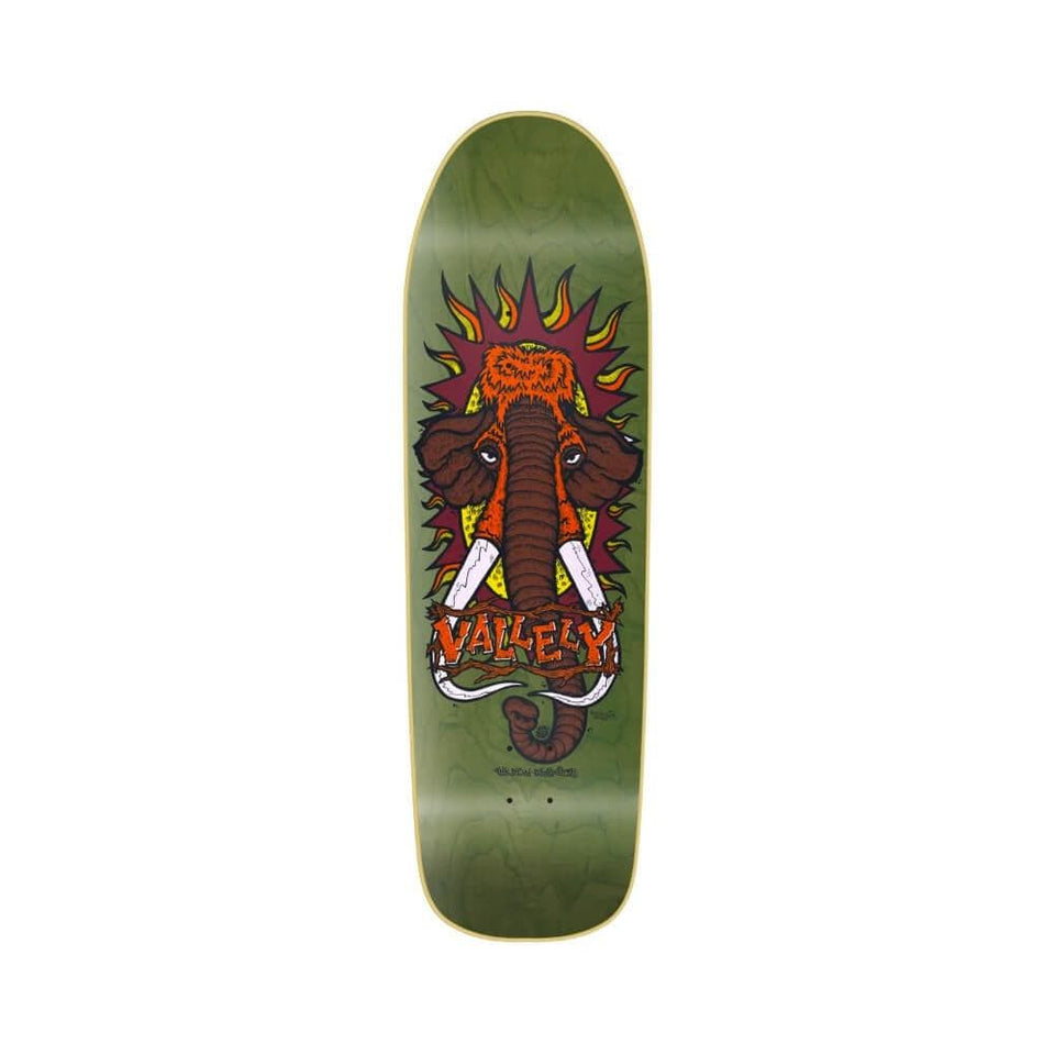 New Deal Skateboard Deck Vallely Mammoth SP 9.5" x 32.2" Green 14" WB - 50-50 Skate Shop
