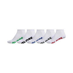 Globe Mens Stealth Ankle Socks White - 5 Pack - 50-50 Skate Shop