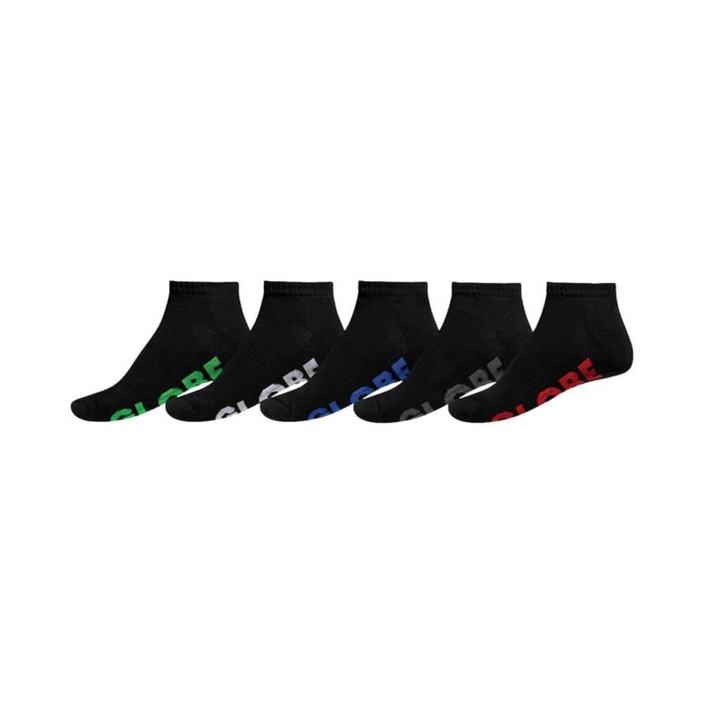 Globe Boys Socks Stealth Ankle Black - 5 Pack - 50-50 Skate Shop