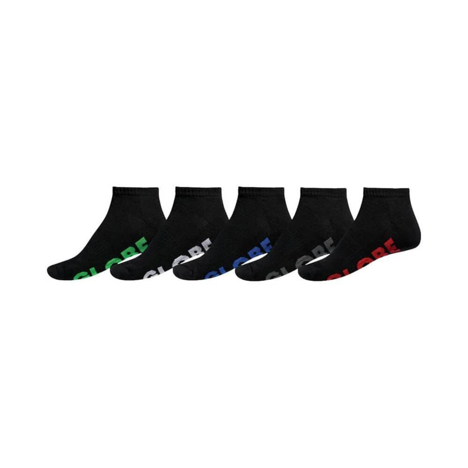 Globe Boys Socks Stealth Ankle Black - 5 Pack - 50-50 Skate Shop
