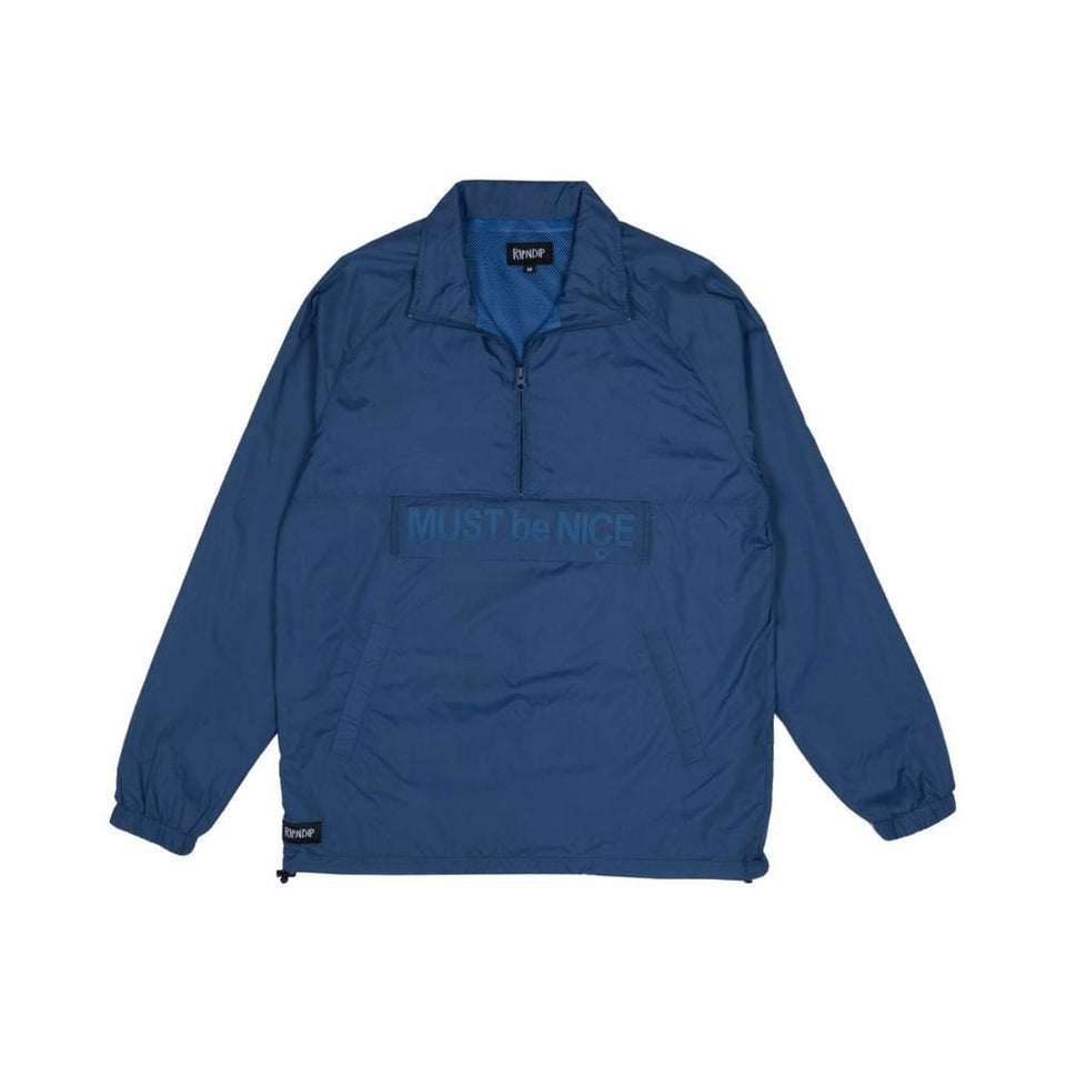 Ripndip Must Be Nice Half Zip Anorak Jacket Blue - 50-50 Skate Shop