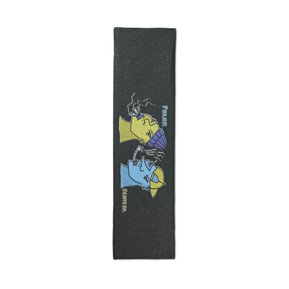 Polar Skateboard Grip Tape Smoking Heads 9" x 33" Black - 50-50 Skate Shop