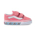 Vans Toddlers Old Skool V (Unicorn) Strawberry Pink True White - 50-50 Skate Shop