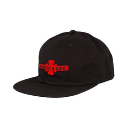 Independent x Baker 4 Life Strapback Cap Black - 50-50 Skate Shop