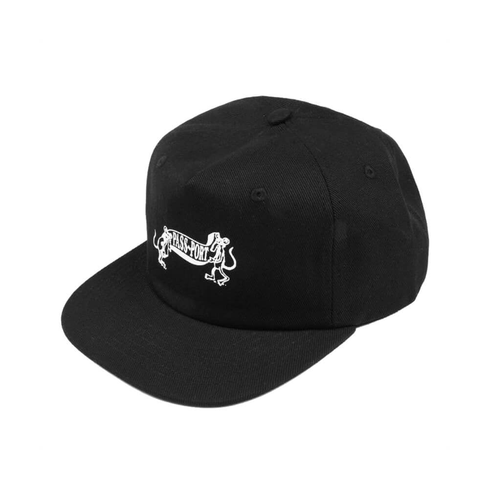 Passport Skate Missing Tilde 5 Panel Cap Black - 50-50 Skate Shop