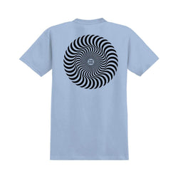 Spitfire Skate Tee Classic Swirl Powder Blue Black - 50-50 Skate Shop