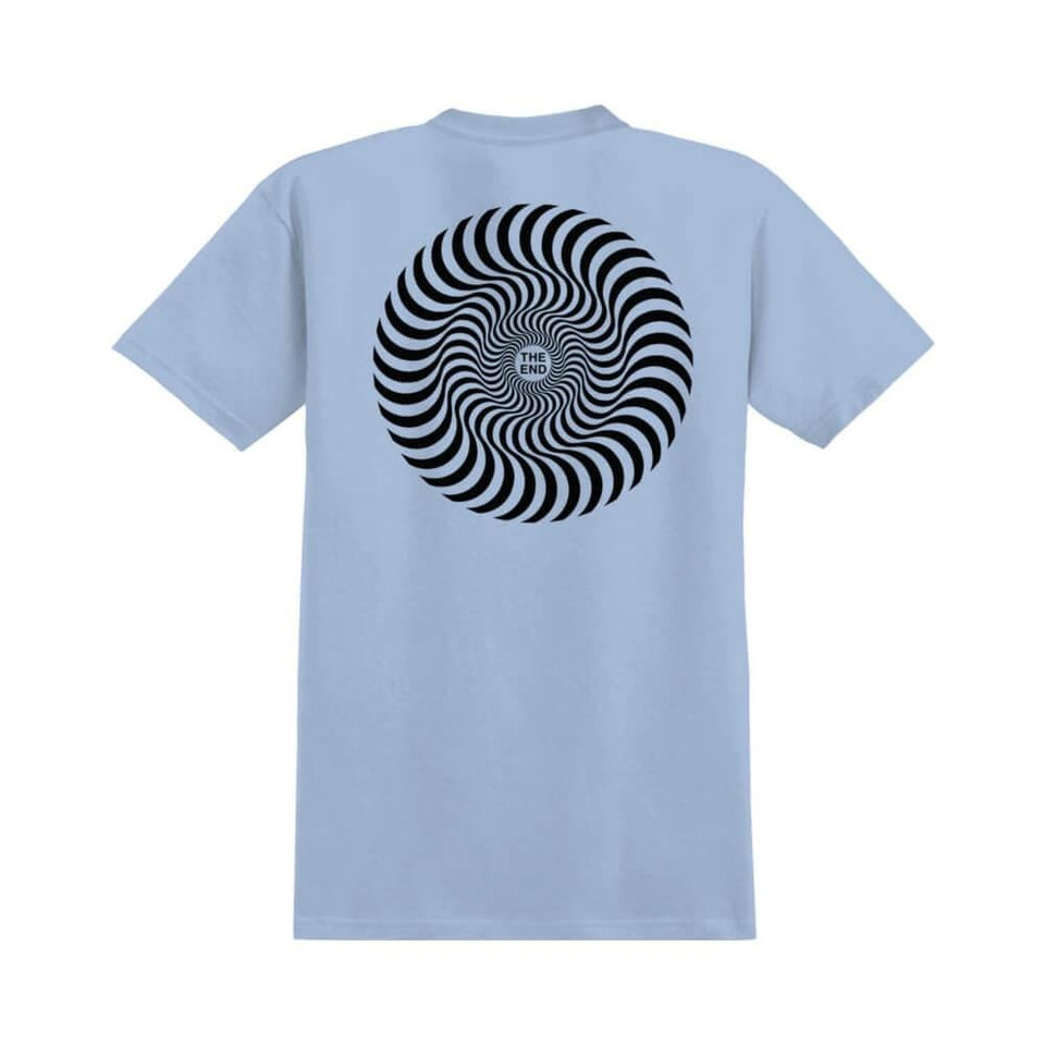 Spitfire Skate Tee Classic Swirl Powder Blue Black - 50-50 Skate Shop