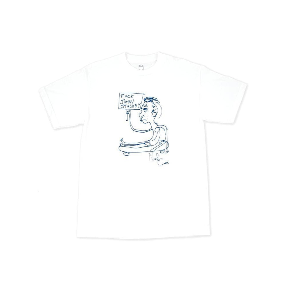 WKND Fuck Johan Tee White - 50-50 Skate Shop