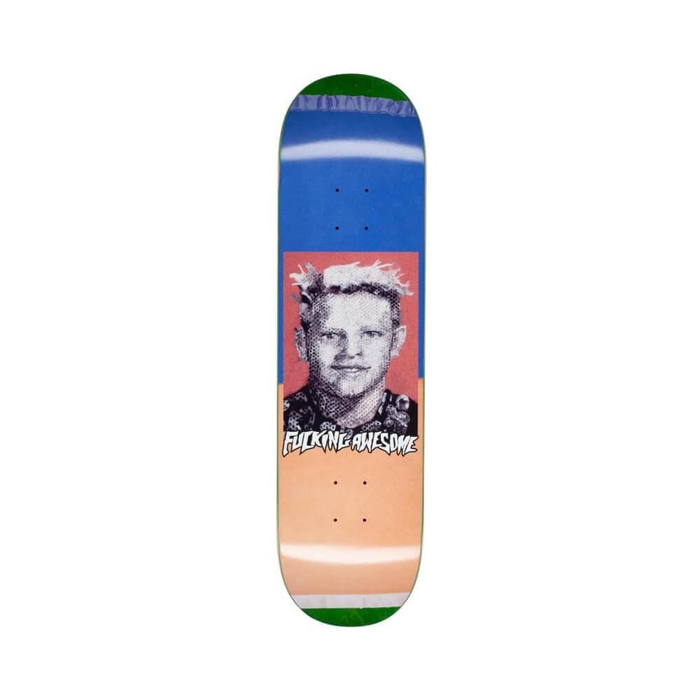 Fucking Awesome Skateboard Deck Ave Felt CP 8.38" x 31.85" Blue Orange 14.18" WB - 50-50 Skate Shop