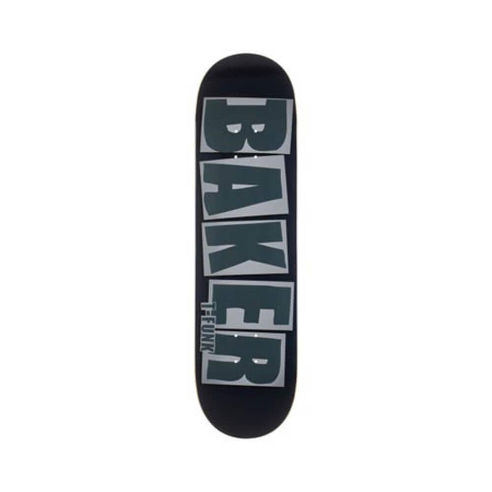 Baker Skateboard Deck T-Funk Brand Name Mellow Concave 8.5" x 32" Grey 14.5" WB - 50-50 Skate Shop