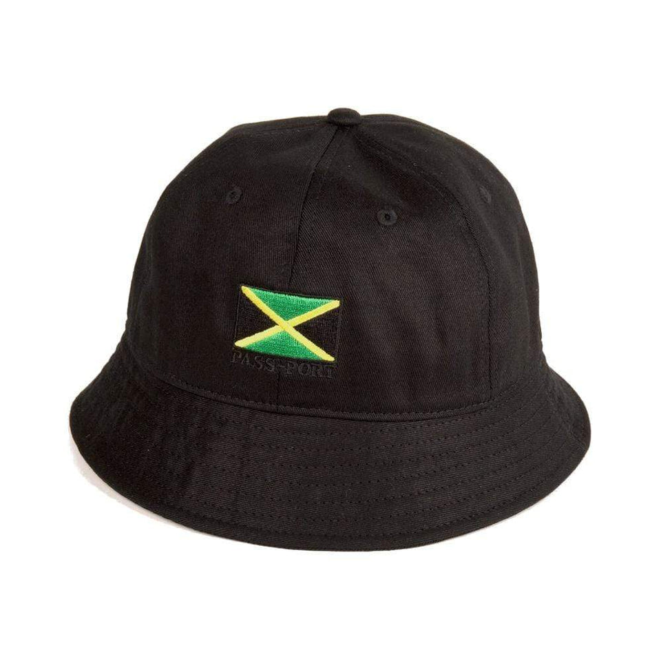 Passport Jamaica Bucket Hat Black - 50-50 Skate Shop