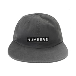 Numbers Edition Logotype Twill 6 Panel Hat Grey - 50-50 Skate Shop