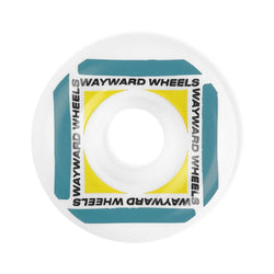 Wayward Skateboard Wheels Waypoint Formula 53mm Teal Yellow - Set of 4 - 50-50 Skate Shop