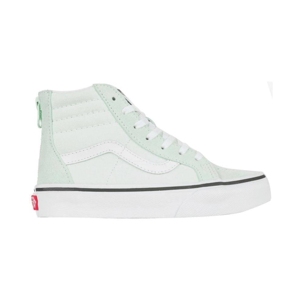 Vans Kids Sk8 Hi Zip Aqua Glass/True White - 50-50 Skate Shop