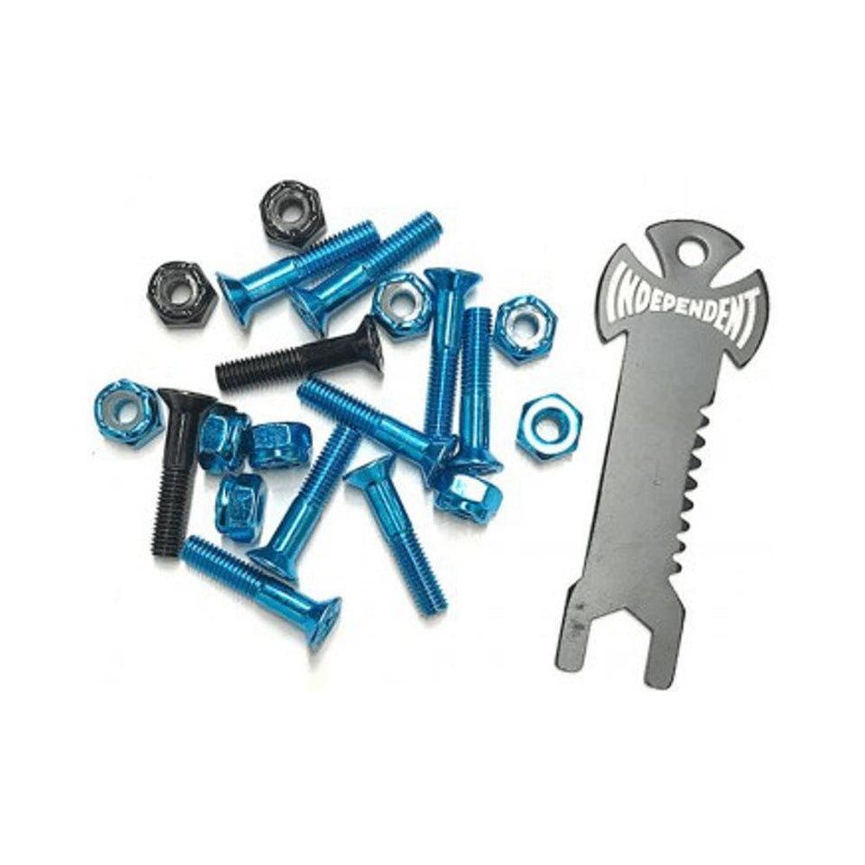Independent 1" Phillips Head Bolts Blue Black Hardware with Tool - 50-50 Skate Shop