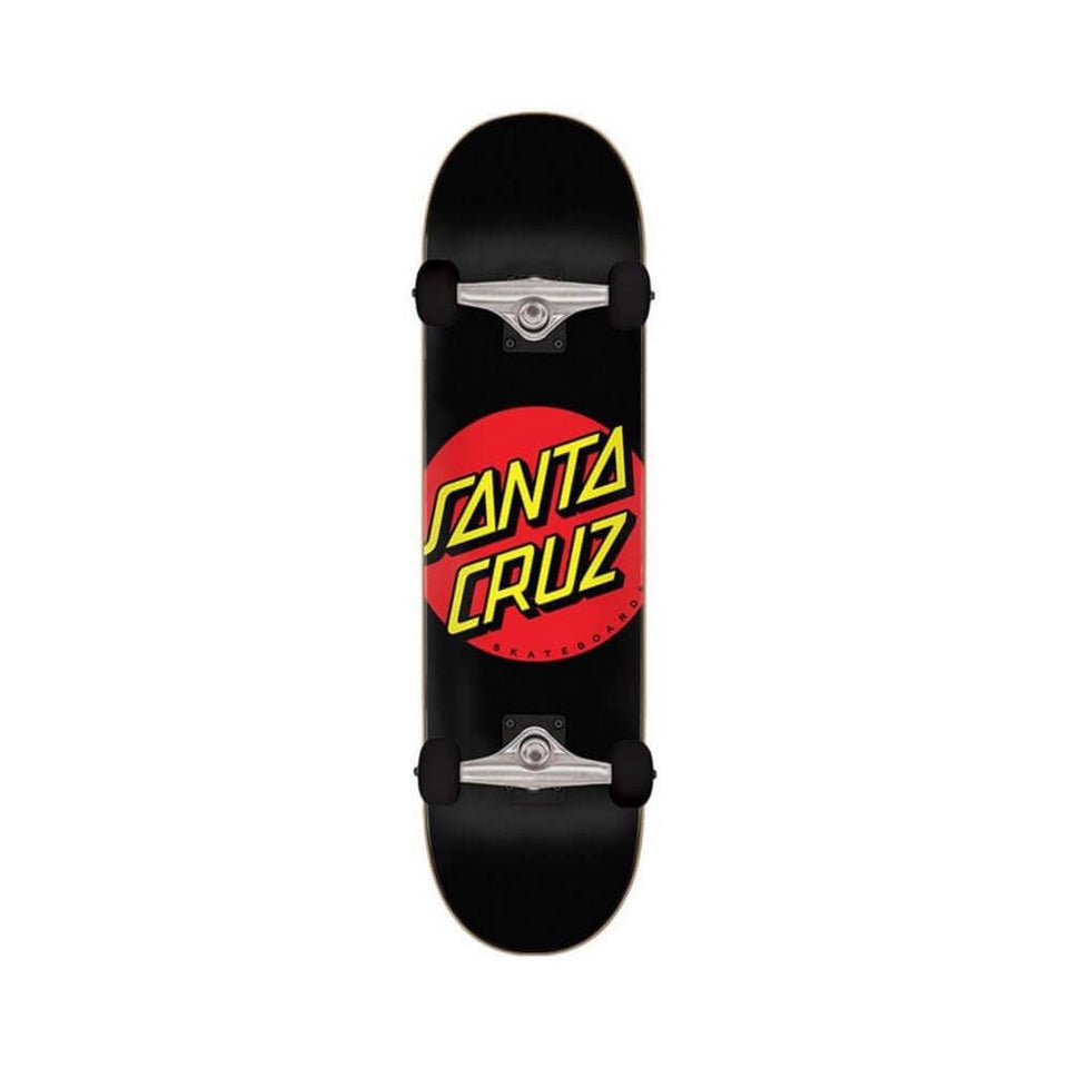 Santa Cruz Skateboard Complete Classic Dot Full 8.0" x 31.25" Black Black 13.75" WB - 50-50 Skate Shop