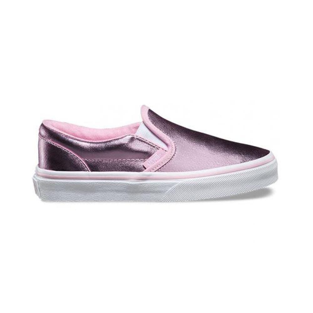 Vans Kids Classic Slip On (Metallic) Pink True White - 50-50 Skate Shop