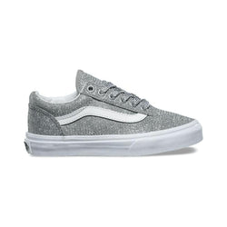 Vans Kids Old Skool (Lurex Glitter) Silver True White - 50-50 Skate Shop
