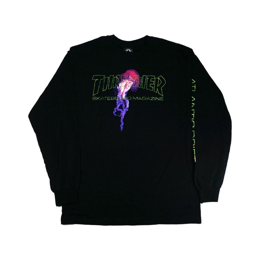 Thrasher Atlantic Drift Long Sleeve Tee Black - 50-50 Skate Shop
