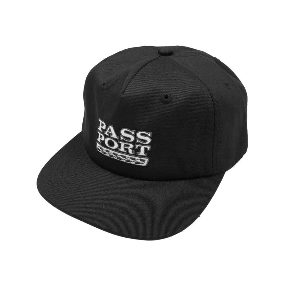 Passport Skate Auto 5 Panel Hat Black - 50-50 Skate Shop