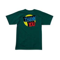 Thank You Tee Spot On Forest Green - 50-50 Skate Shop