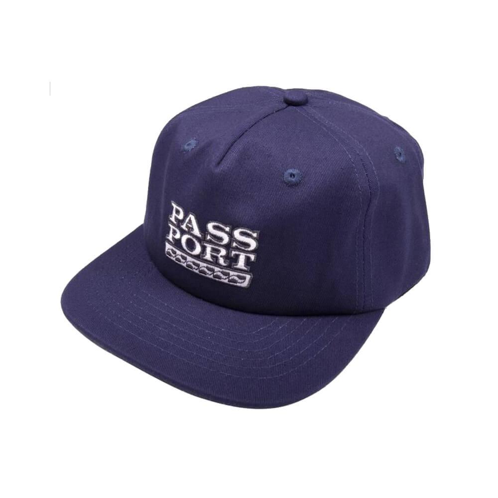 Passport Skate Auto 5 Panel Hat Navy - 50-50 Skate Shop