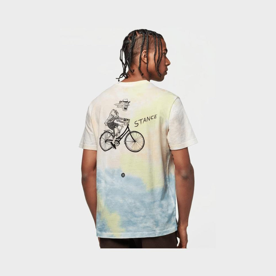 Stance Lizard Bones Crew Tee Yellow Bleed - 50-50 Skate Shop