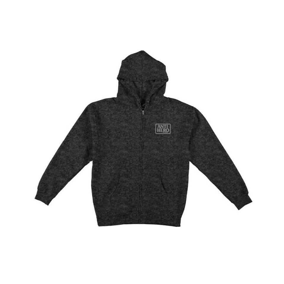 Anti Hero Skate Sweater Zip Hoodie Reserve Charcoal Heather - 50-50 Skate Shop