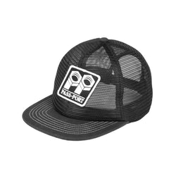Passport Skate Bolt Trucker Hat Black White - 50-50 Skate Shop