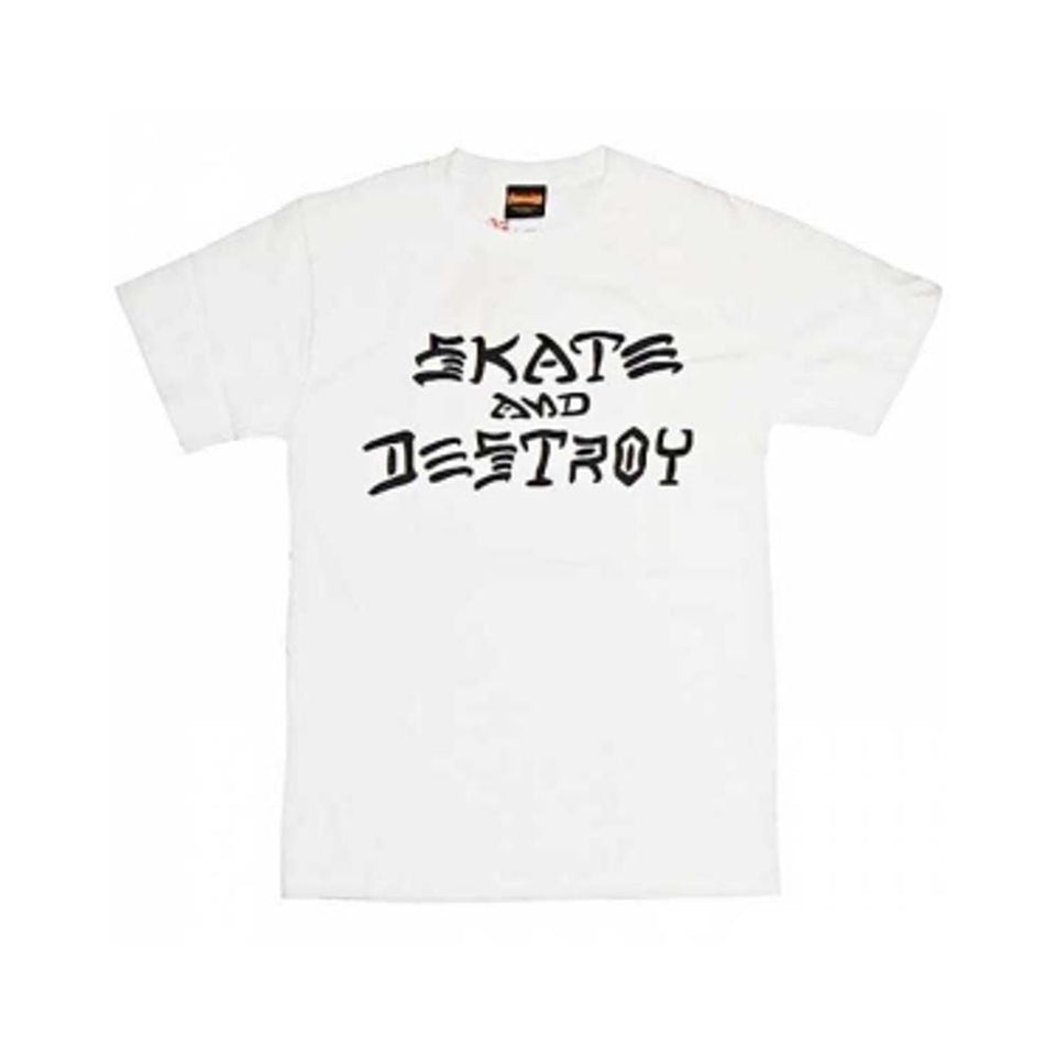 Thrasher Skate & Destroy Tee White - 50-50 Skate Shop