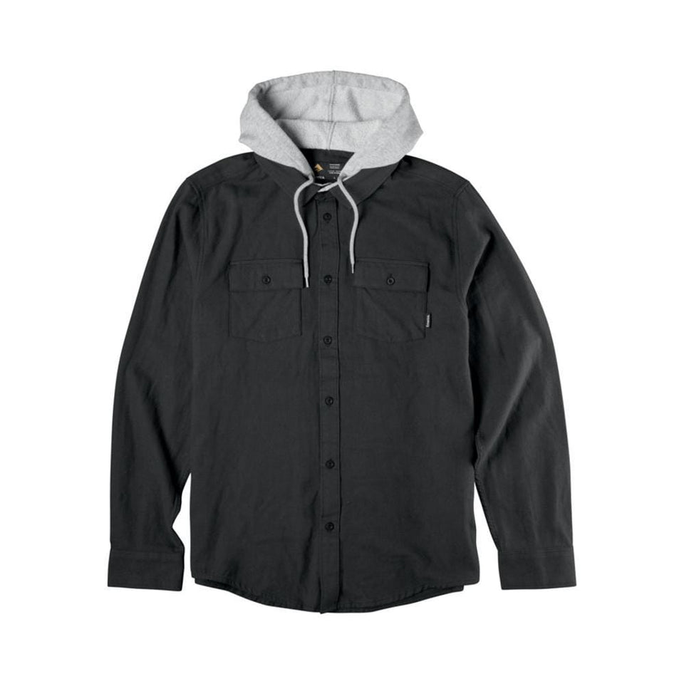Emerica Cashus Hooded LS Flannel Black - 50-50 Skate Shop