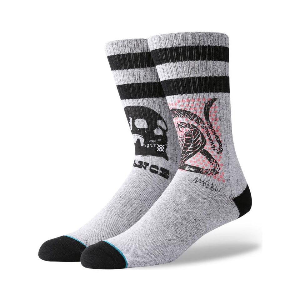 Stance Mens Oblow Snake Socks Grey - 50-50 Skate Shop