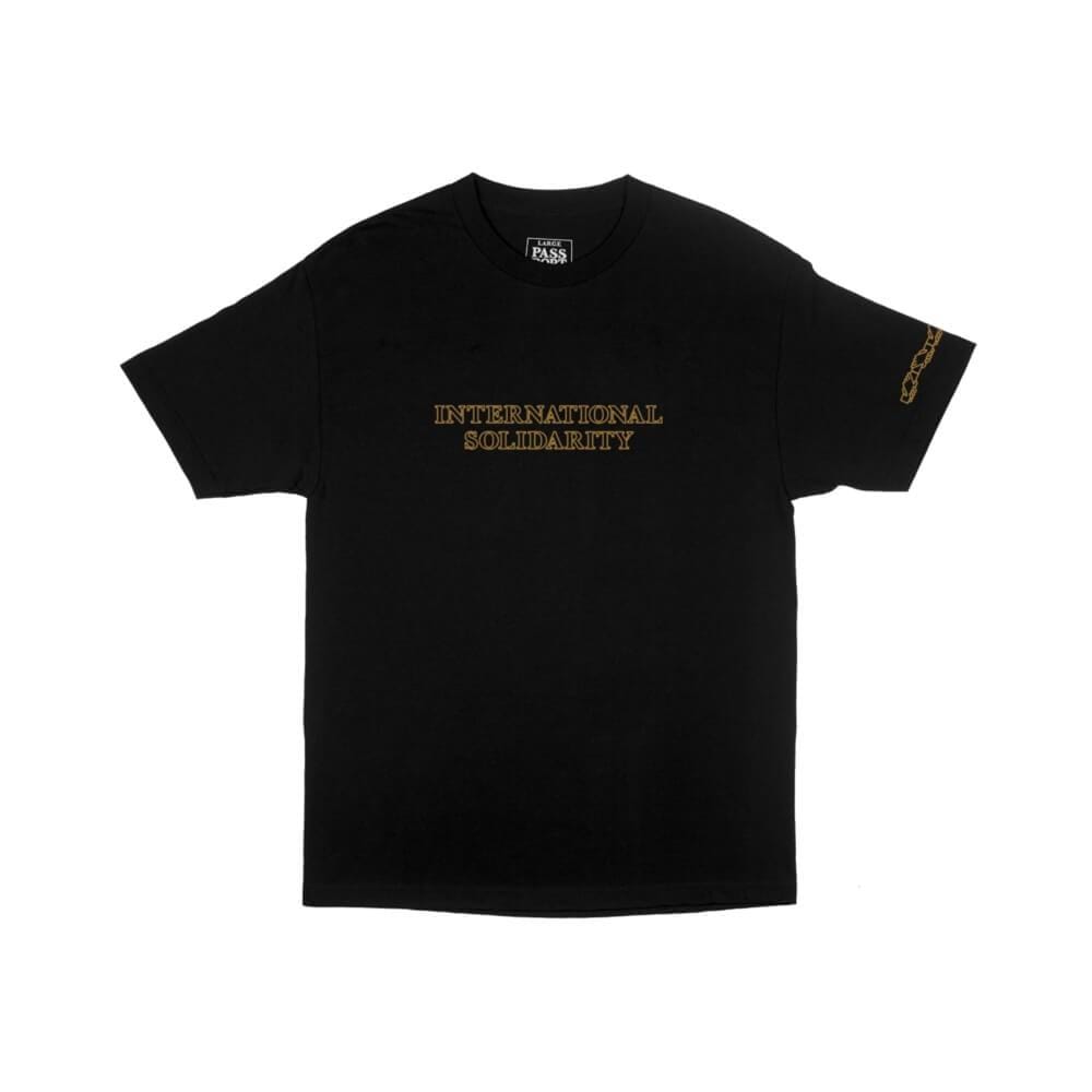 Passport Inter Solid Tee Black Gold - 50-50 Skate Shop