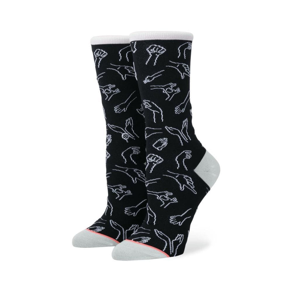 Stance Womens Hand It Over Socks White - 50-50 Skate Shop