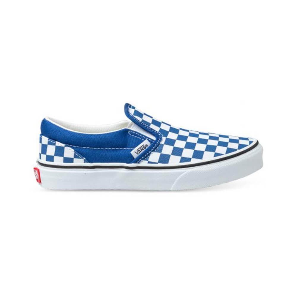 Vans Kids Classic Slip On (Checkerboard) Limoges True White - 50-50 Skate Shop