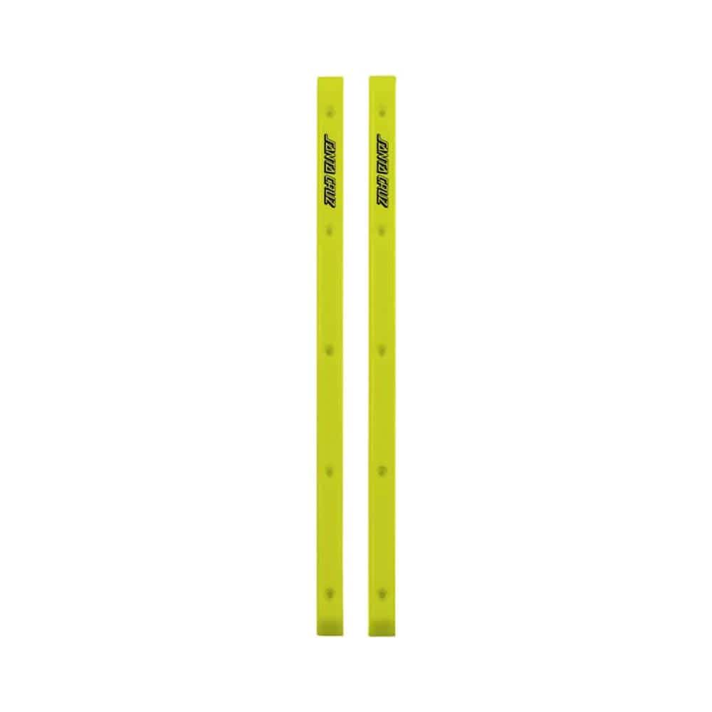 Santa Cruz Skateboard Slimline Rails Neon Yellow - Set of 2 - 50-50 Skate Shop