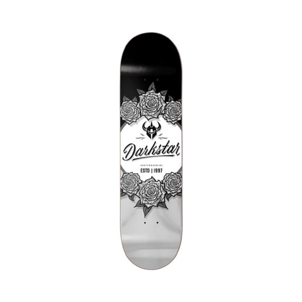 Darkstar Skateboard Deck In Bloom RHM 8.375" x 32.1" Black Silver - 50-50 Skate Shop