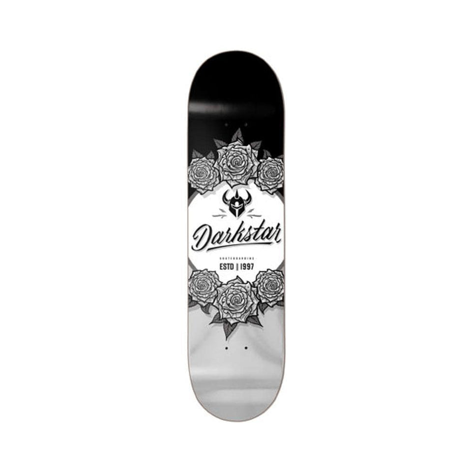 Darkstar Skateboard Deck In Bloom RHM 8.375" x 32.1" Black Silver - 50-50 Skate Shop