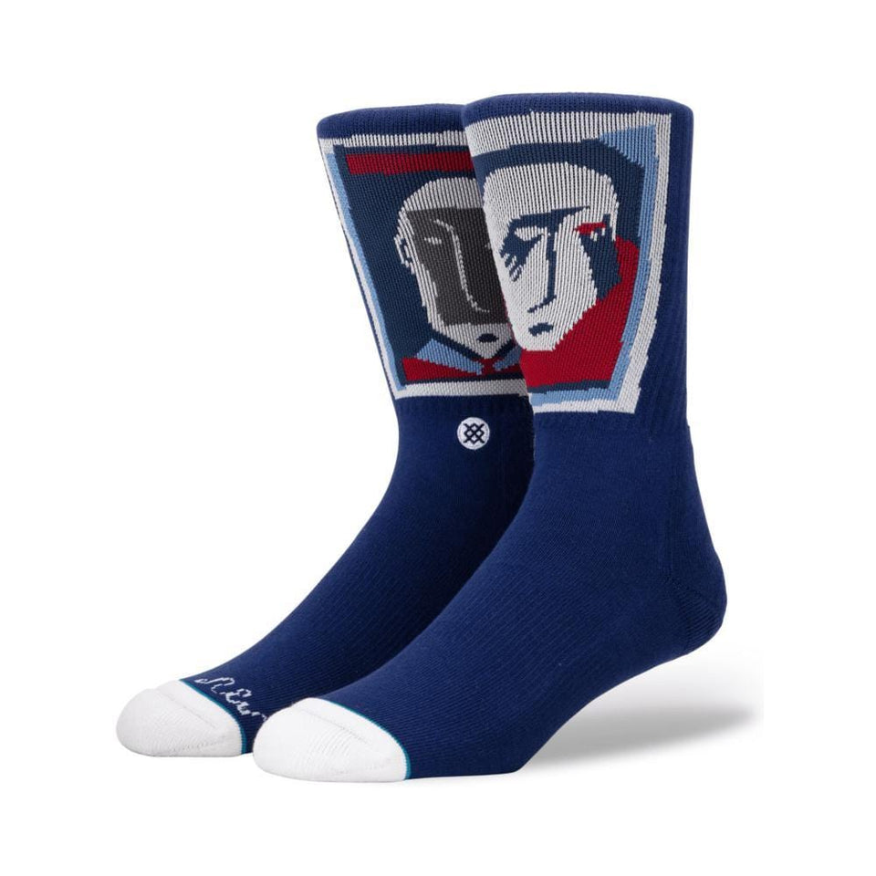 Stance Mens Face Socks Navy - 50-50 Skate Shop