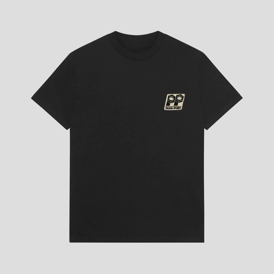 Passport Skate Bolt Patch Tee Black - 50-50 Skate Shop