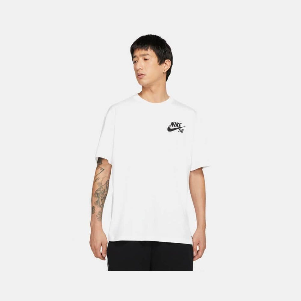 Nike SB Skate Tee Logo White Black - 50-50 Skate Shop