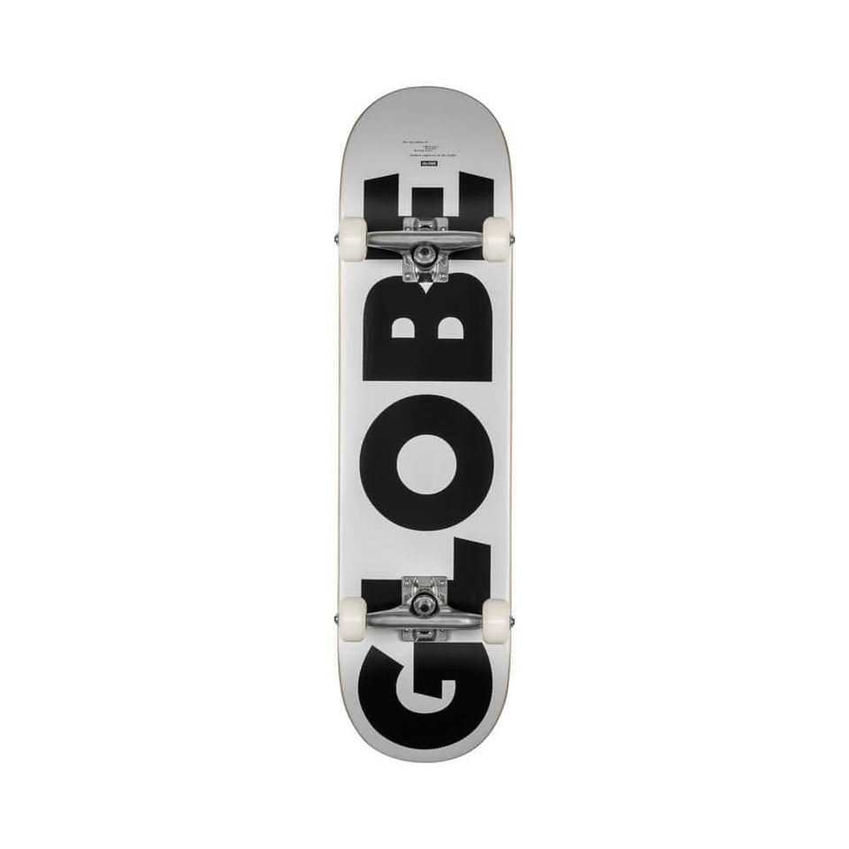 Globe Skateboard Complete G0 Fubar 8.0" x 31.63" White Black 14" WB - 50-50 Skate Shop