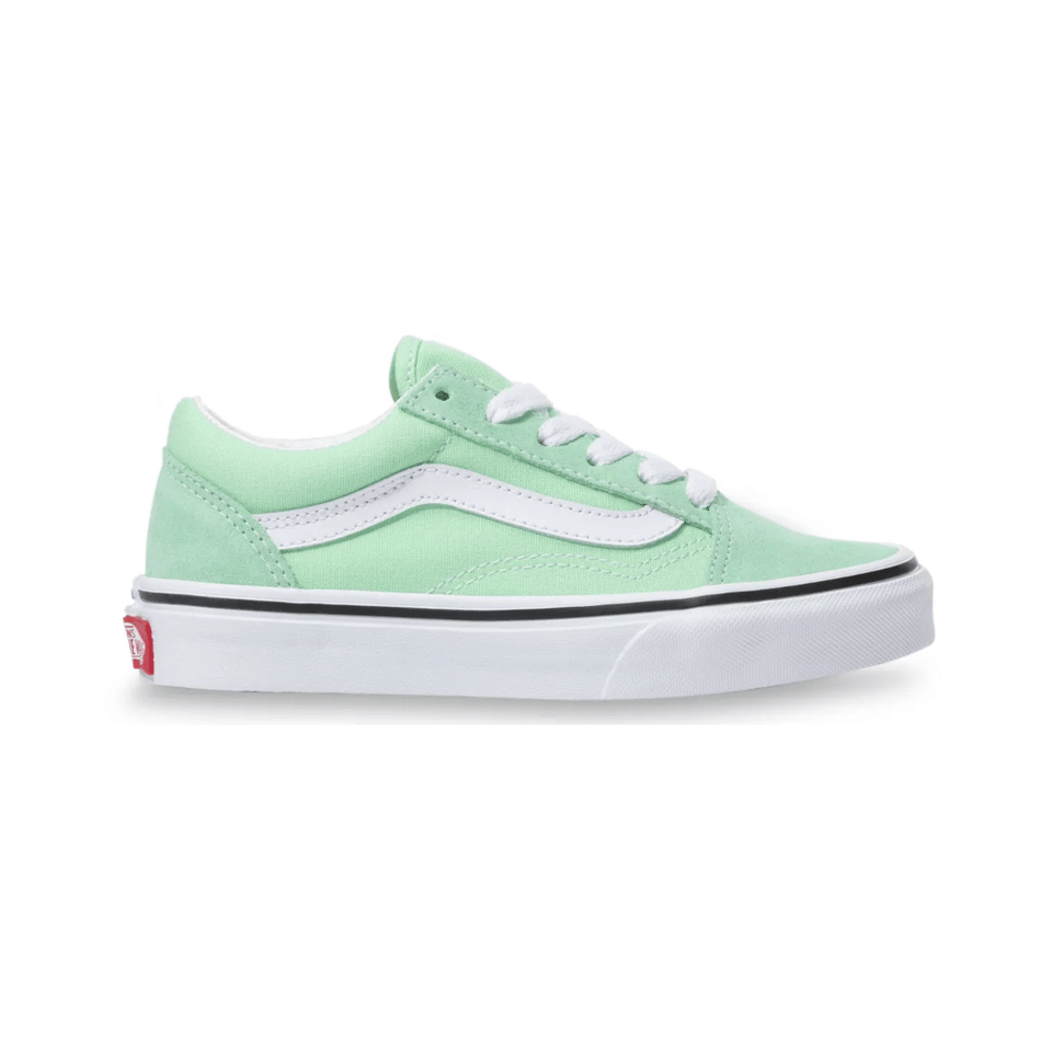 Vans Kids Old Skool Green Ash True White - 50-50 Skate Shop
