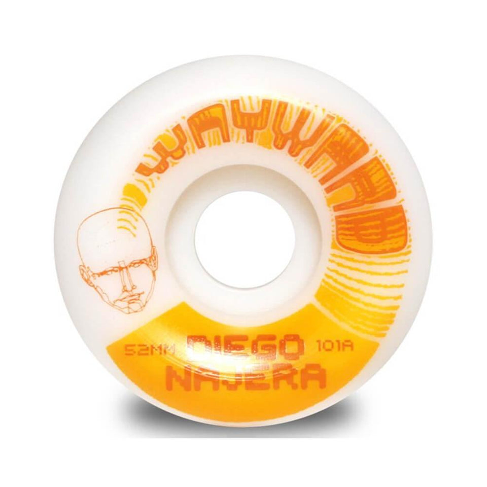 Wayward Skateboard Wheels Diego Najera USA Made 52mm 101A Yellow Orange - Set of 4 - 50-50 Skate Shop