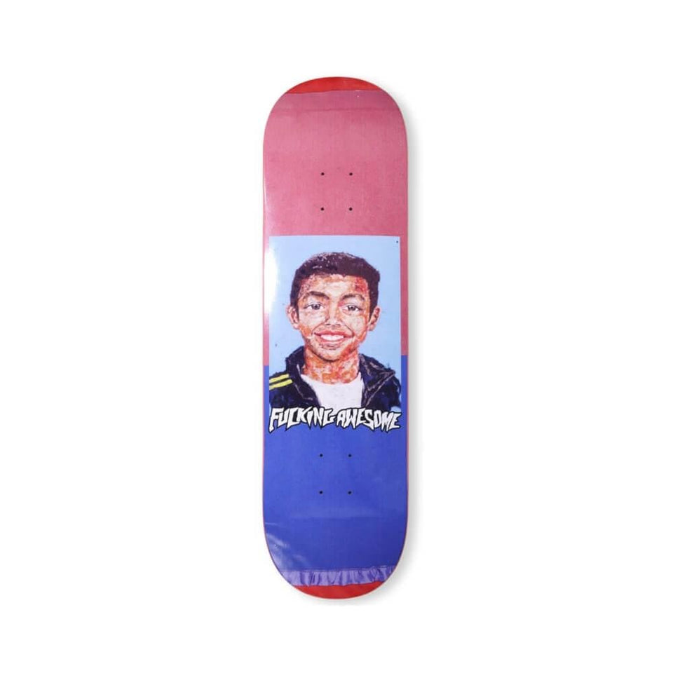 Fucking Awesome Skateboard Deck Sage Felt CP 8.38" x 31.85" Red Blue 14.12" WB - 50-50 Skate Shop