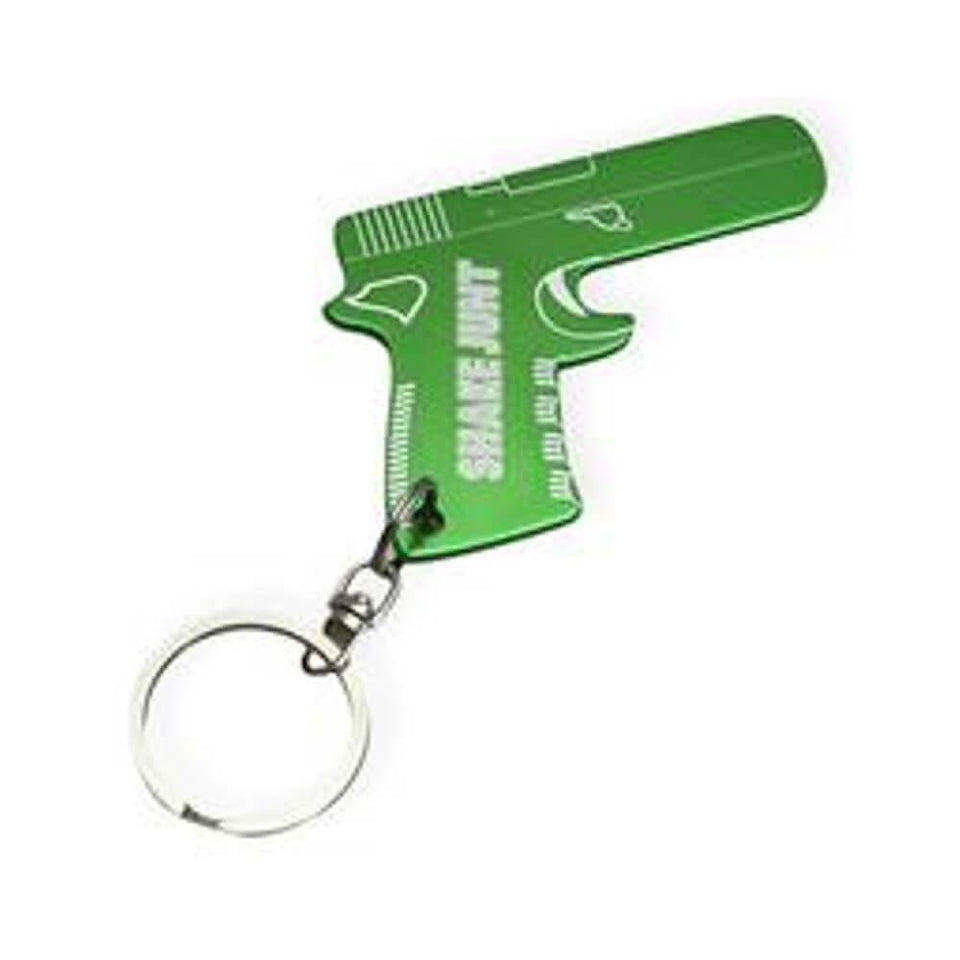 Shake Junt Gun Bottle Opener Keychain Green - 50-50 Skate Shop