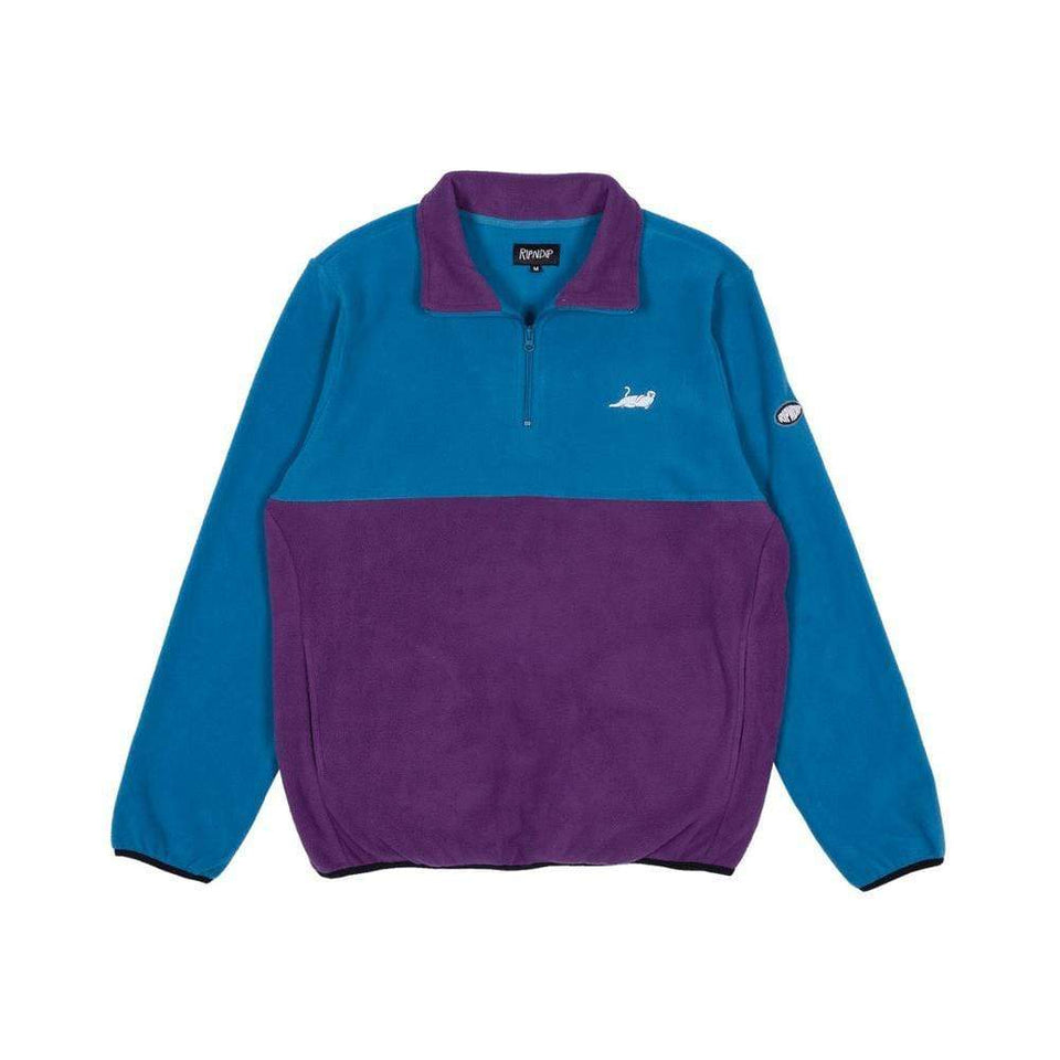 Ripndip Castanza Fleece Half Zip Baby Blue Lavender - 50-50 Skate Shop