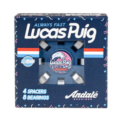 Andale Skateboard Bearings Lucas Puig Pro with Spacers - Set of 8 - 50-50 Skate Shop