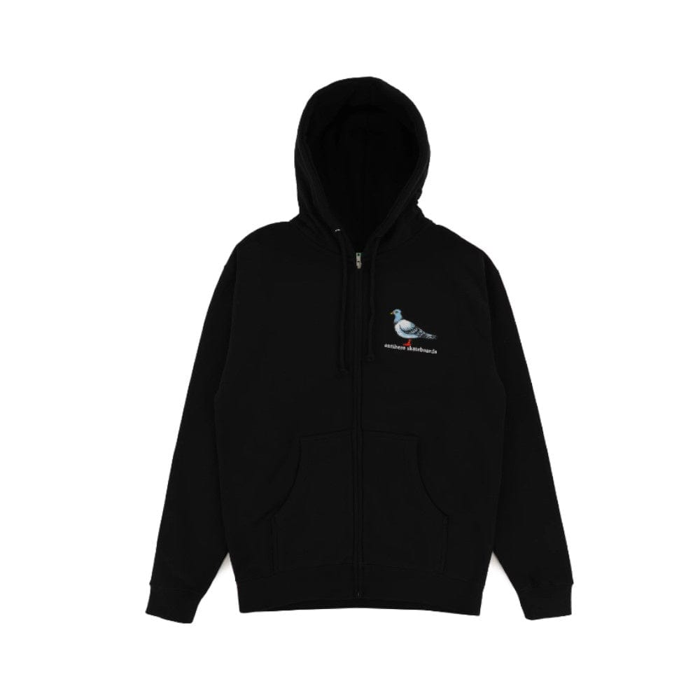 Anti Hero Skate Sweater Zip Hoodie LIL Pigeon Black - 50-50 Skate Shop