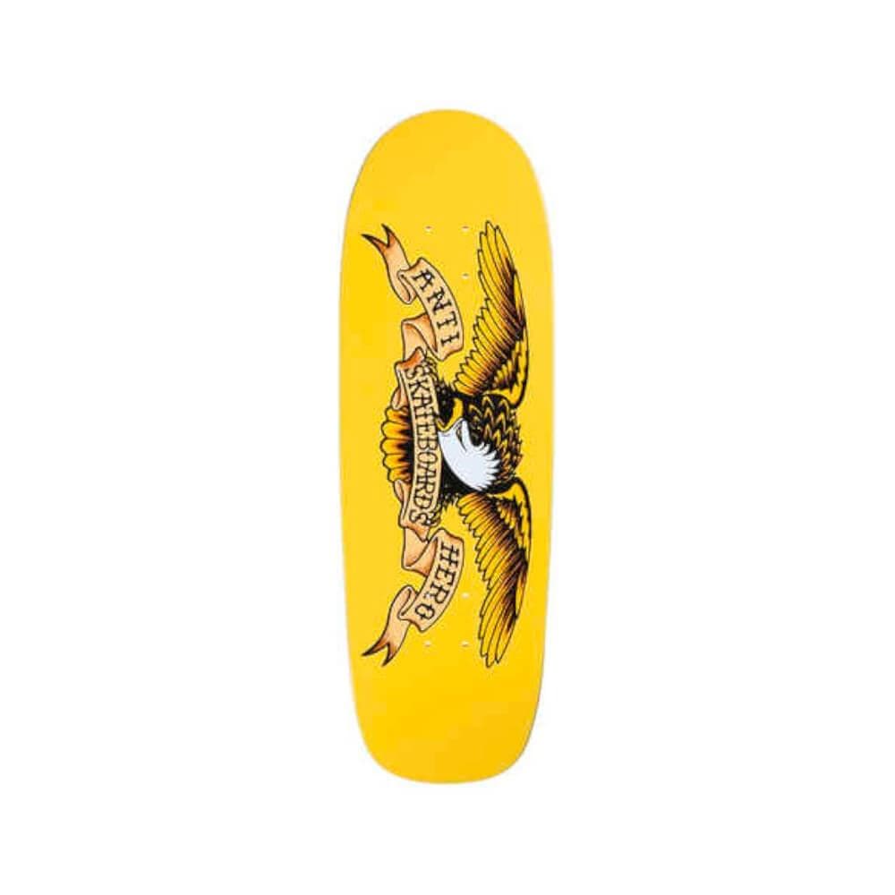 Anti Hero Skateboard Deck Shaped Eagle Beach Bum 9.55" x 30.5" Yellow 14.2" WB - 50-50 Skate Shop